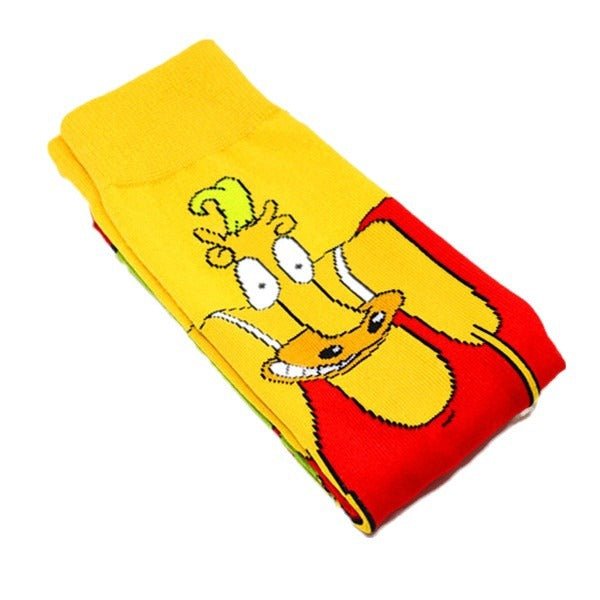Male Cotton Female Animation Socks Cartoon Tide Socks Medium Tube Adult SpongeBob SquarePants Socks-5PRS
