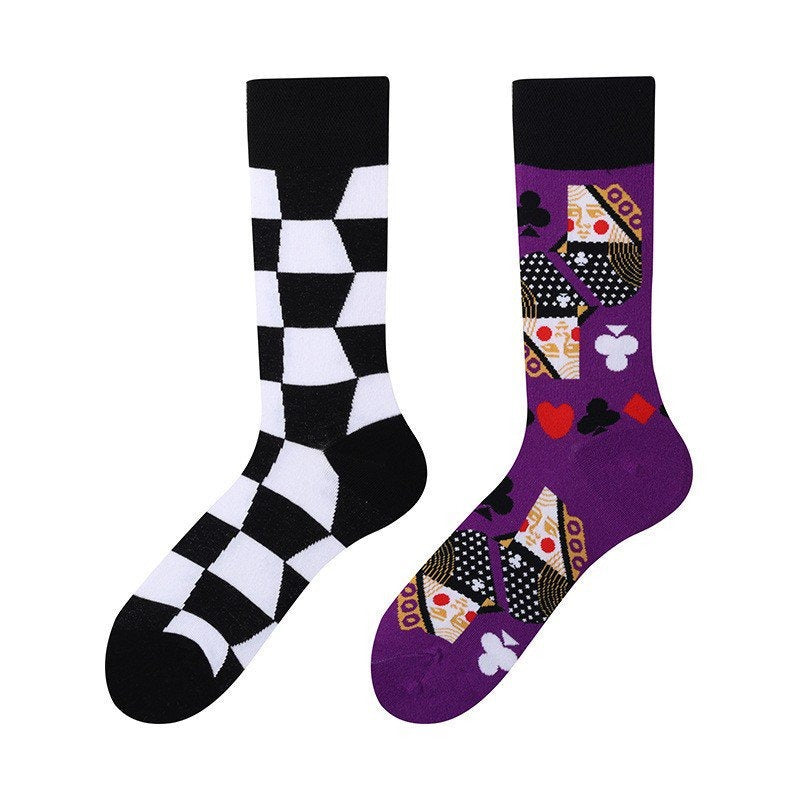 New Four Seasons Men's and Women's AB Original Design Asymmetrical Tide Socks Mandarin Duck Socks Street Tide Socks Cross-border