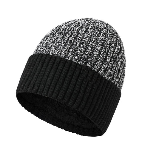 Winter Men's Double Wool Hat Adult New Fleece Warm Knitted Hat