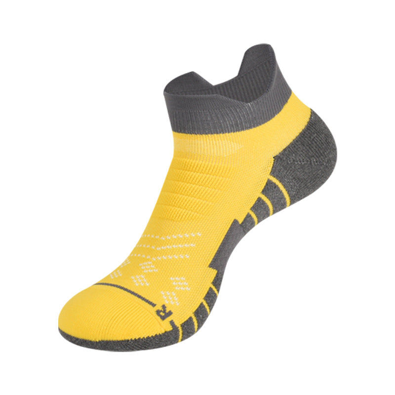 Socks Men's Summer COOLMAX Running Socks Antibacterial Sweat-absorbing Non-slip Breathable Short Tube Pressure Socks Towel Bottom Sports Socks