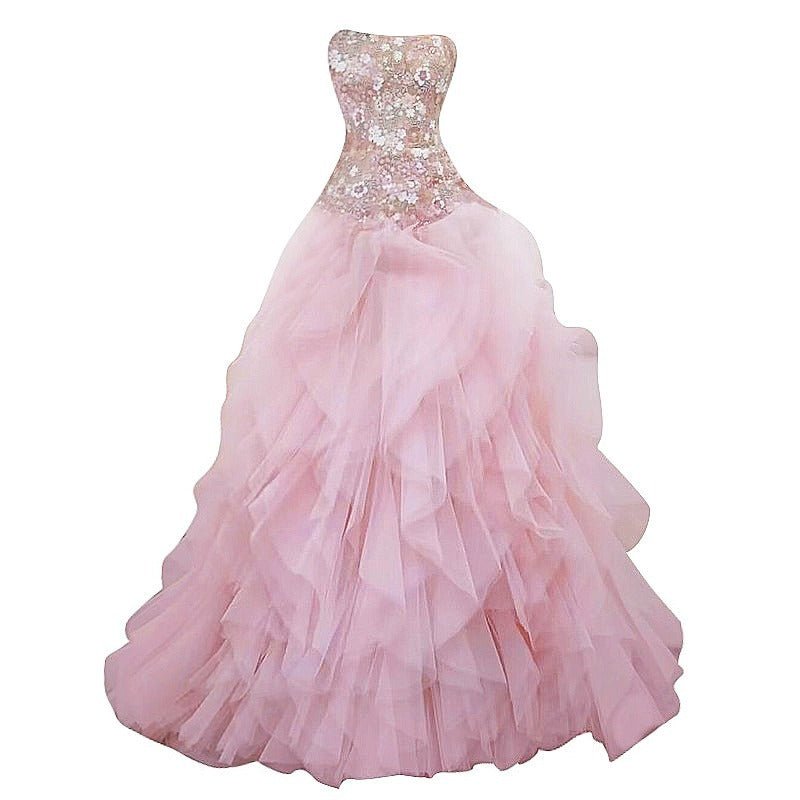 Fairy Air Fluttering, Brilliant Pink Bride Wedding Toast, Banquet Performance Host Wedding Dress Evening Dress