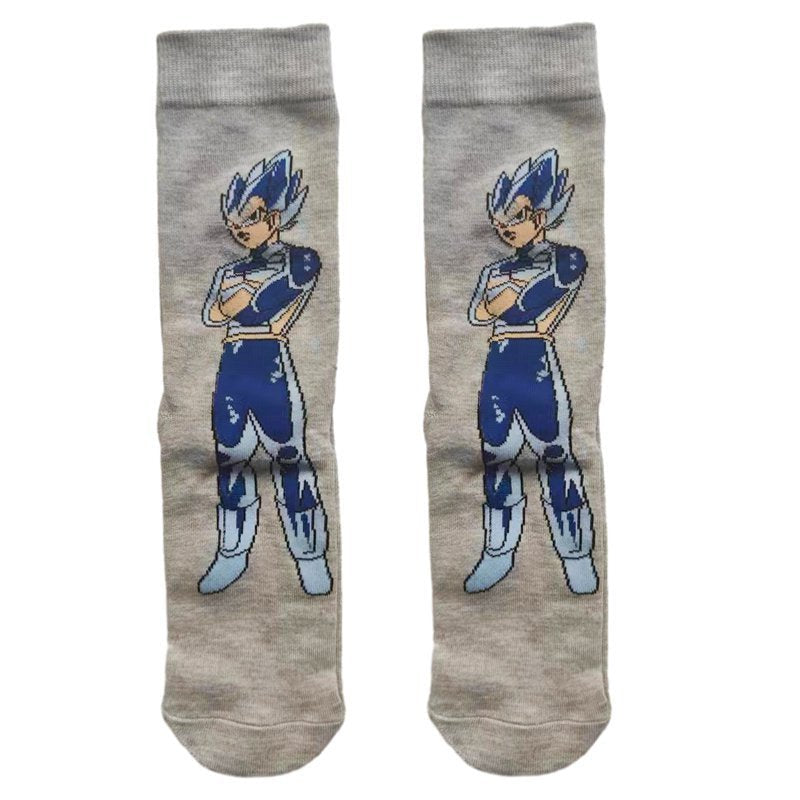 Men's Dragon Ball Socks Animation Movie Medium Tube Cotton Socks Cartoon Women's Stockings Men's Socks Trend Cotton Socks-5PRS