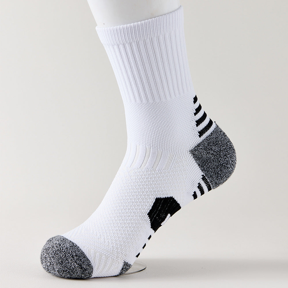 Men's Sports Socks Low-top Cycling Socks Sweat-absorbing Deodorant Basketball Socks Outdoor Climbing Towels Shock-absorbing Socks
