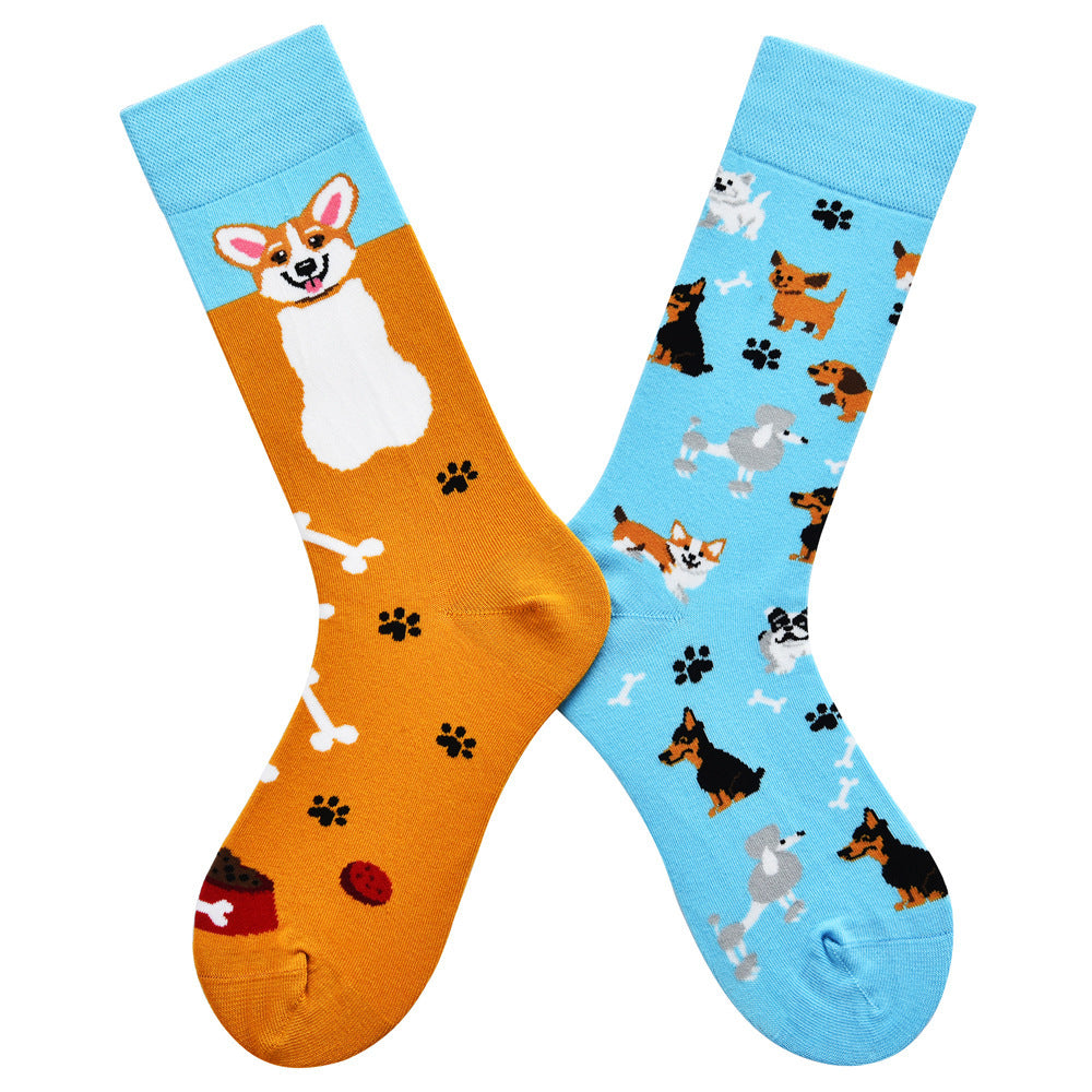 New Four Seasons Men's and Women's AB Original Design Asymmetrical Tide Socks Mandarin Duck Socks Street Tide Socks Cross-border