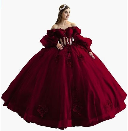 Floral One-Shoulder Tutu Dress with Bubble Sleeves - Spring Summer Elegant Party & Evening Wear