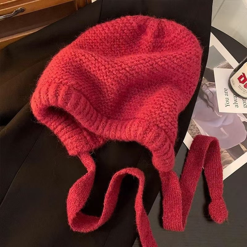 Fair Island Style Knitted Hat Children's Retro Dual-purpose Bag Hat Warm Wool Hat Ear Protection Street Style