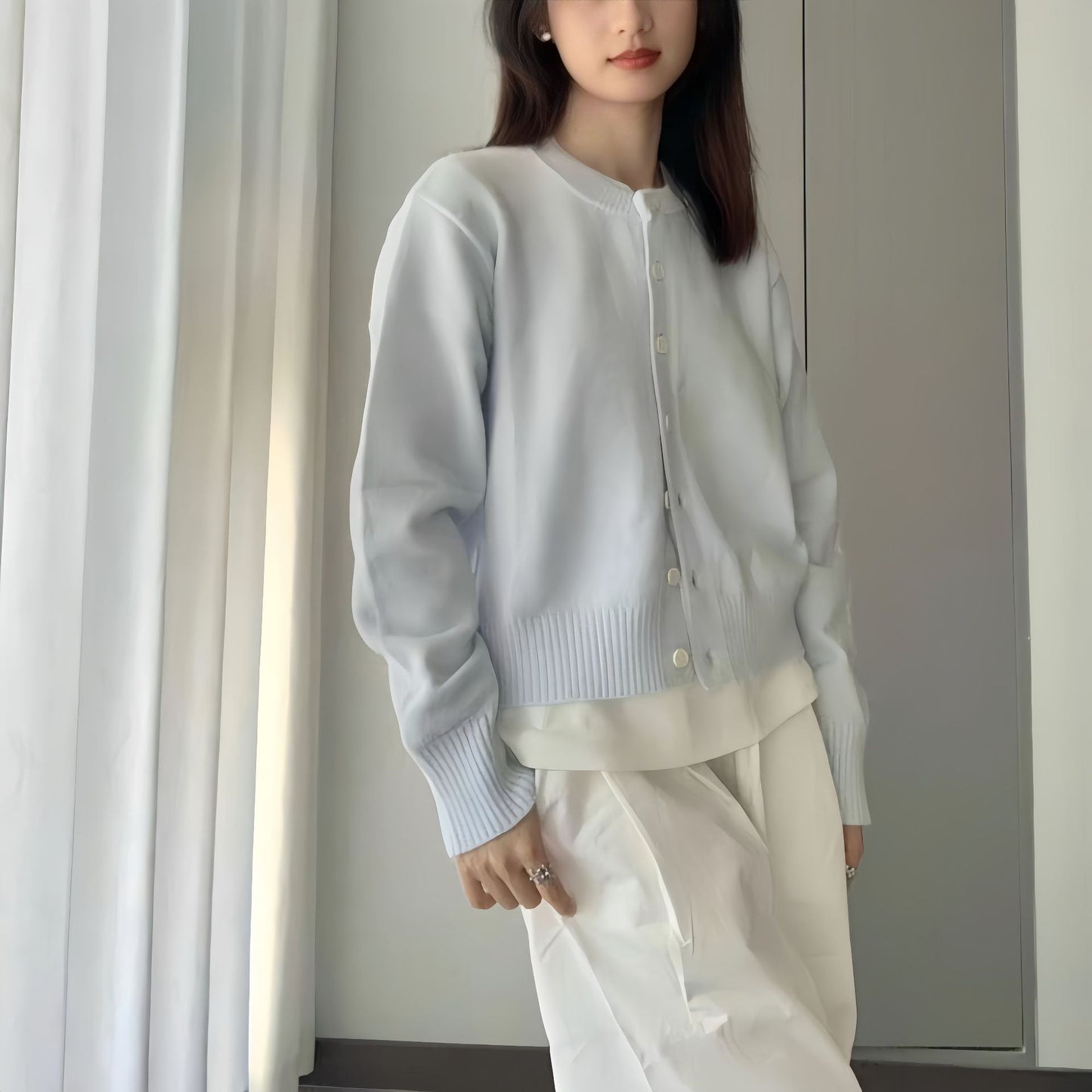 Gentle Wind Candy Color Knitted Cardigan Women's Spring New Soft Waxy Short Thin Top