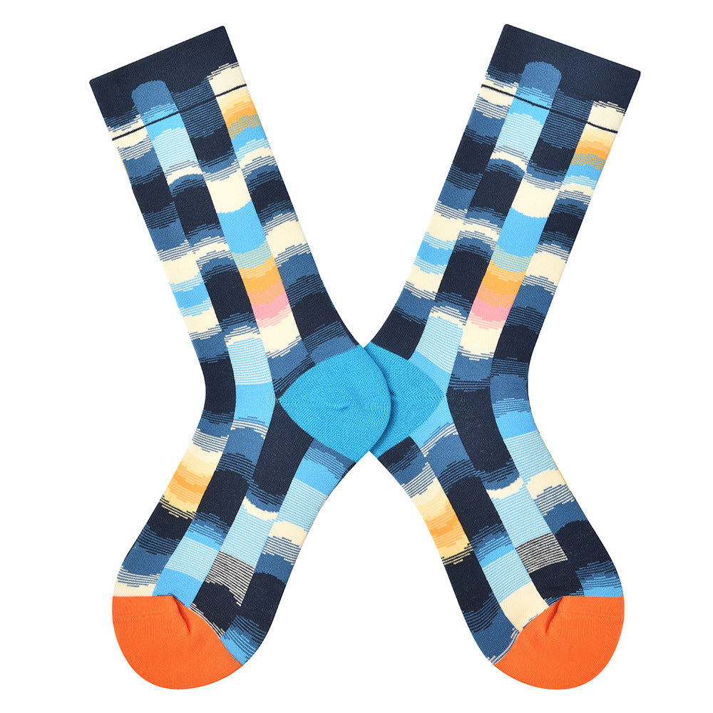 Designer Brand Mid-leg Socks Are Versatile Women's Cotton Outer Wear Trendy Socks