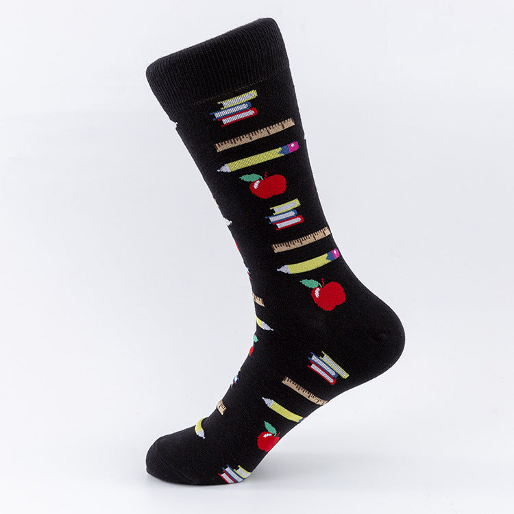 Men's Socks Large Size Stockings Large Cotton Socks Large Medium Tube Sports Socks-5prs
