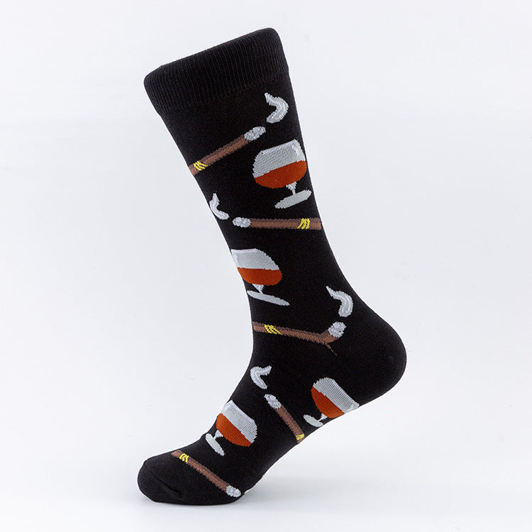 Men's Socks Large Size Stockings Large Cotton Socks Large Medium Tube Sports Socks-5prs