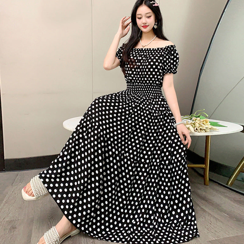 Prairie Dream Dress: Tiered Cotton Maxi - Cold Shoulder & Smocked Waist