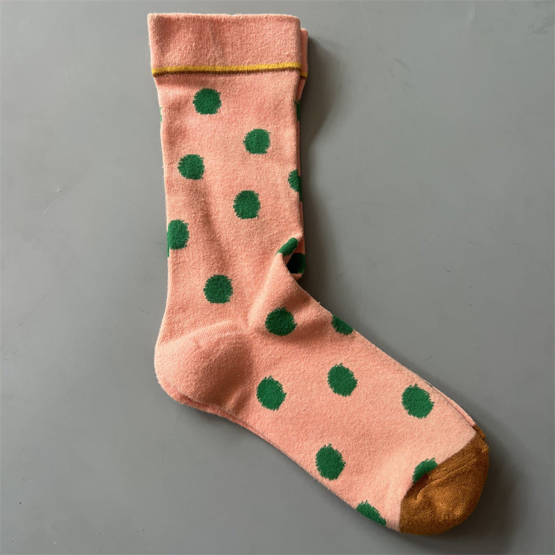 New Product Mid Calf Socks Women Oil Painting Socks Niche Fun Literary and Artistic Color Socks