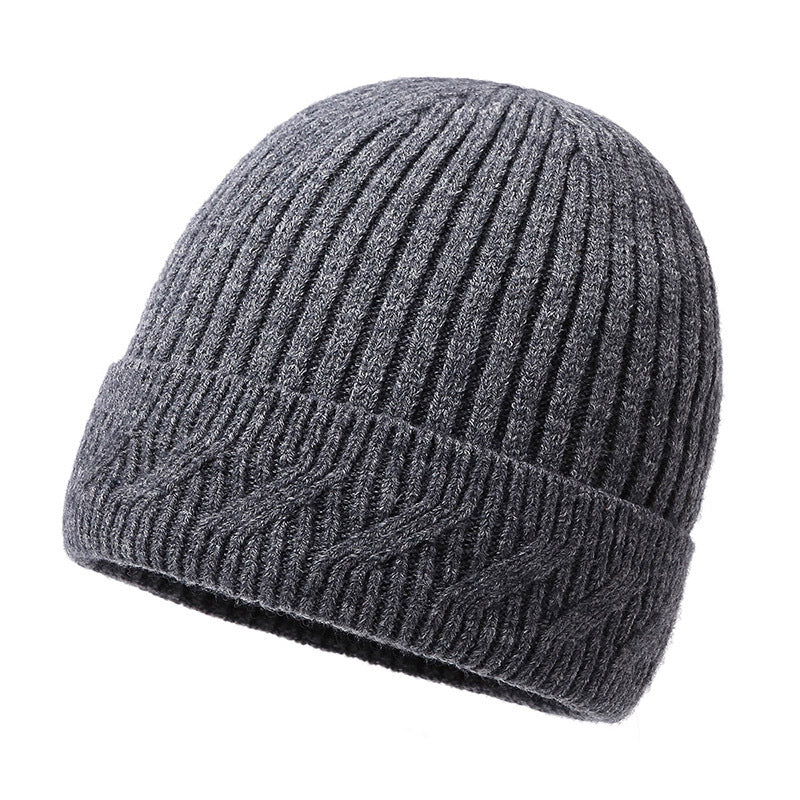 Men's Knitted Hat Winter Travel Warm Pullover Hat Outdoor Sports Youth Solid Color Simple Hat
