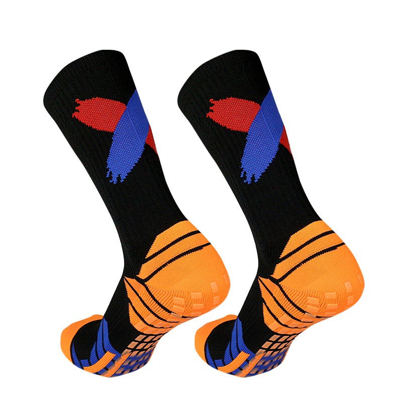 Professional Non-slip Football Socks High Tube Sports Actual Combat Basketball Socks Colorful Towel Bottom Breathable Elite Men and Women Medium Tube