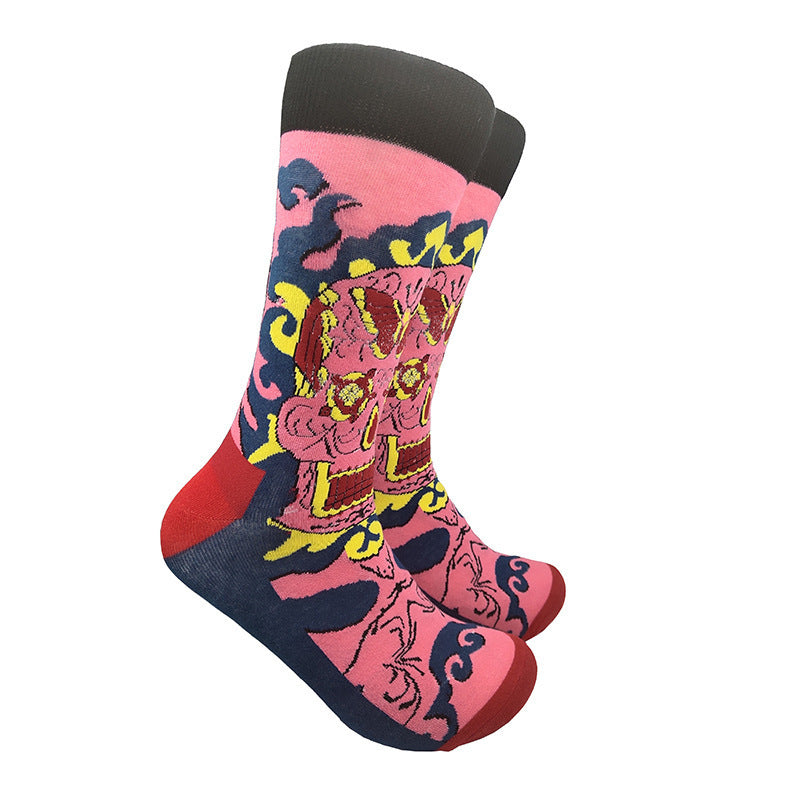 Medium tube socks men's and women's trendy brand stockings personalized European and American men's and women's socks sports skateboard socks