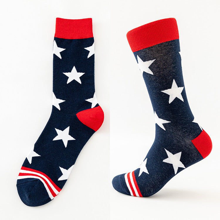 Men's Socks Large Size Stockings Large Cotton Socks Large Medium Tube Sports Socks-5prs