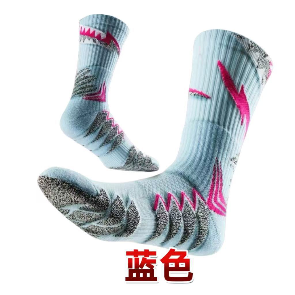 Professional practical towel bottom basketball socks wear-resistant ultra-thick sports deodorant non-slip breathable shock-absorbing terry socks