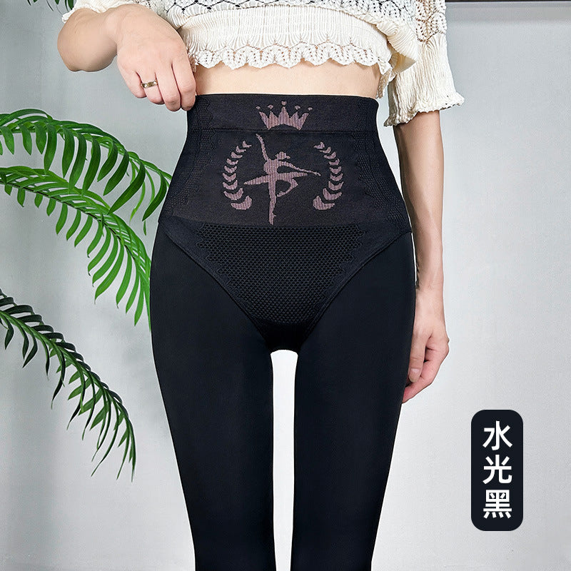 Large Size High Waist Water Light Socks Tall Extended Bare Leg Artifact Female Outer Wear Autumn and Winter Velvet Thickened Nude Pantyhose