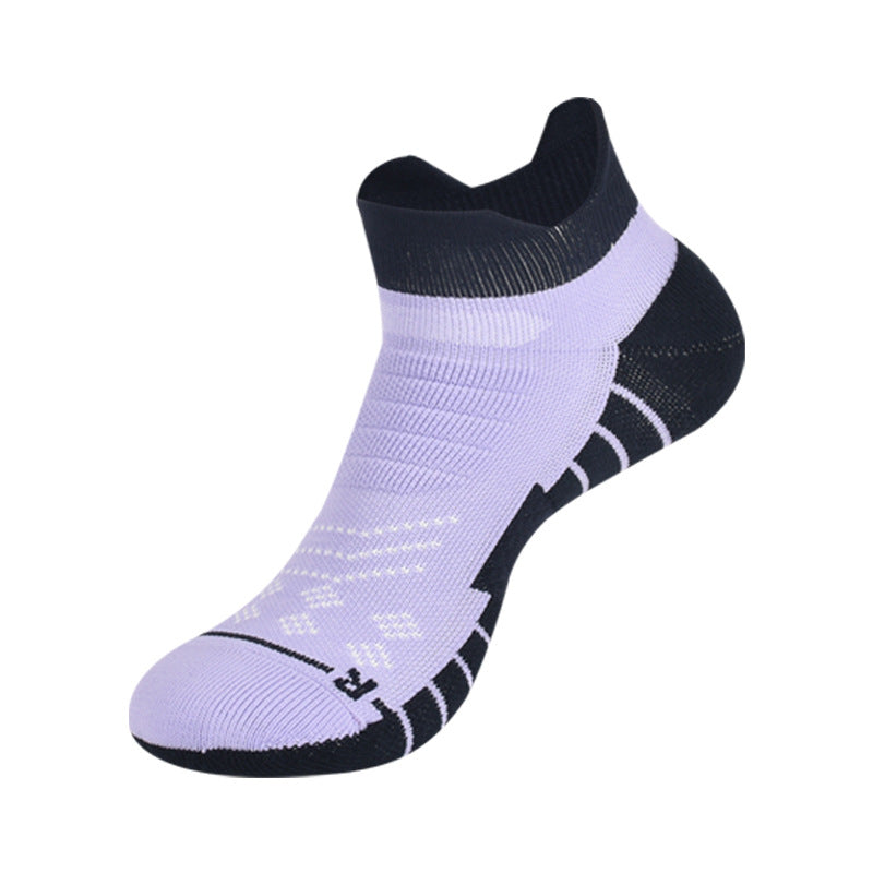 Socks Men's Summer COOLMAX Running Socks Antibacterial Sweat-absorbing Non-slip Breathable Short Tube Pressure Socks Towel Bottom Sports Socks