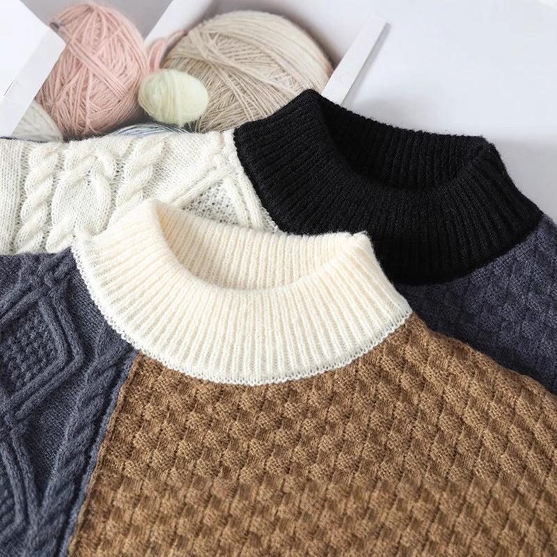 Men's Sweater Autumn and Winter New Men's Knitted Sweater Casual Men's Warm Outdoor Boys Loose Men's Clothes