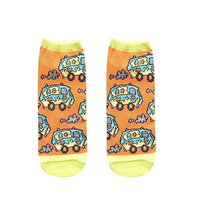 Men's Four Seasons Popular Scooby Doo Tide Socks Wholesale Socks Cartoon Cotton Women's Cotton Socks Boat Socks-5PRS
