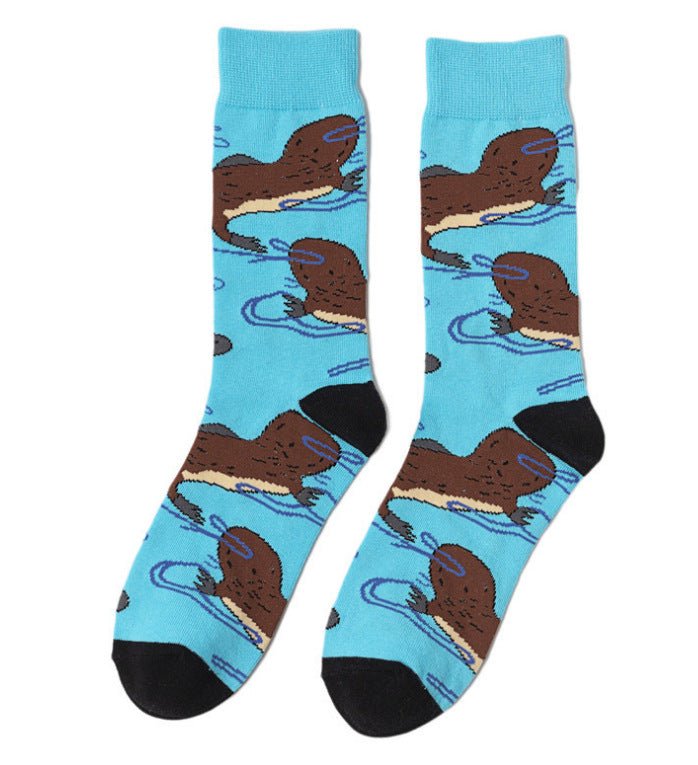 New Male Manufacturer Trend Cartoon Socks Women's Cotton Animation Socks Men's Socks Wholesale Animal Socks-5PRS