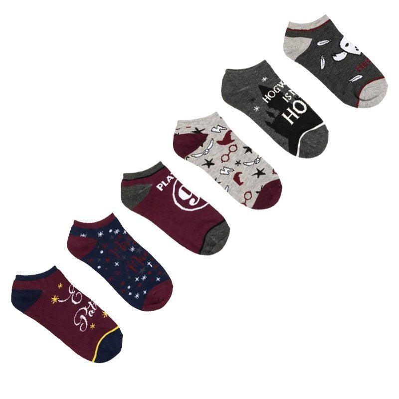 Short Socks Men's Trendy Socks Four Seasons Harry Potter Socks Cartoon Cotton Socks Medium Boat Socks-5PRS