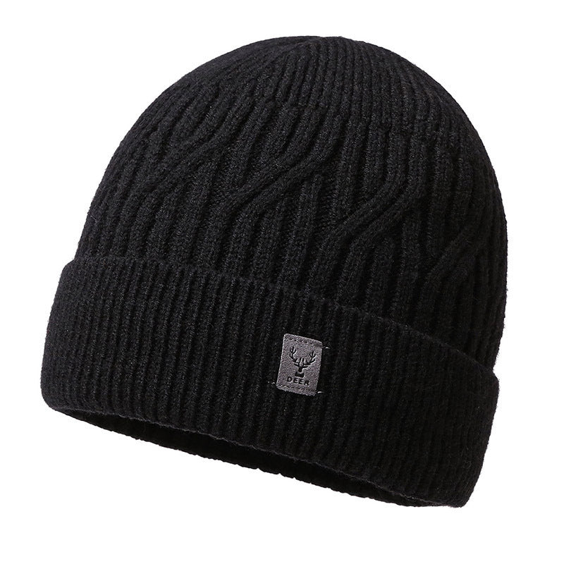 Men's Knitted Hat Winter Travel Warm Pullover Hat Outdoor Sports Youth Solid Color Simple Hat