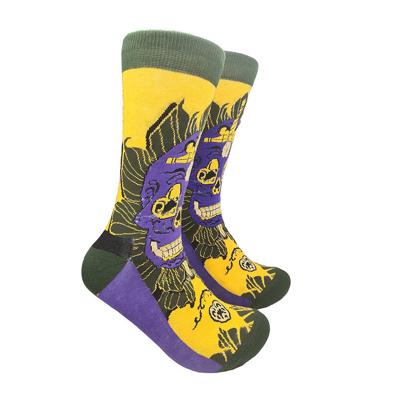 Medium tube socks men's and women's trendy brand stockings personalized European and American men's and women's socks sports skateboard socks