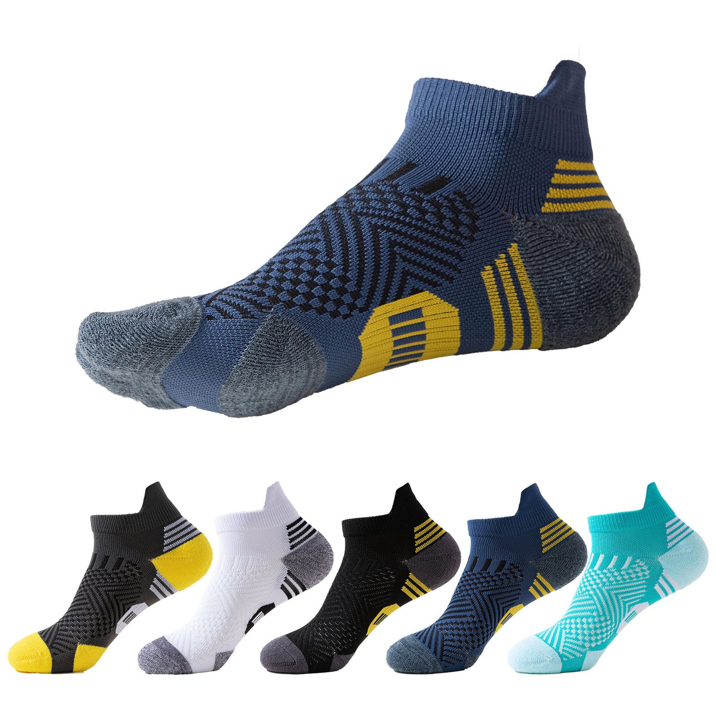 Professional Sports Socks Men's Hiking Fitness Quick-drying Running Socks Front and Heel Thickened Wear-resistant Non-slip Mountaineering Socks