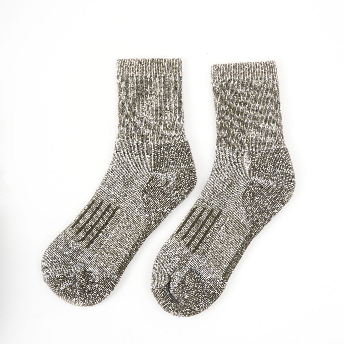 Merino Wool Full Terry Men's Socks Thick Needle 108 Needle Anti-silk Braided Long Elastic Band Mid-leg Men's Socks