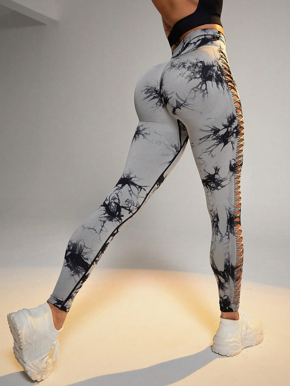 Statement Tie-Dye Yoga Leggings｜High-Waist Hip Lift Sports Pants｜Quick-Drying Cool Max Fabric｜Sustainable Gym to Street Activewear
