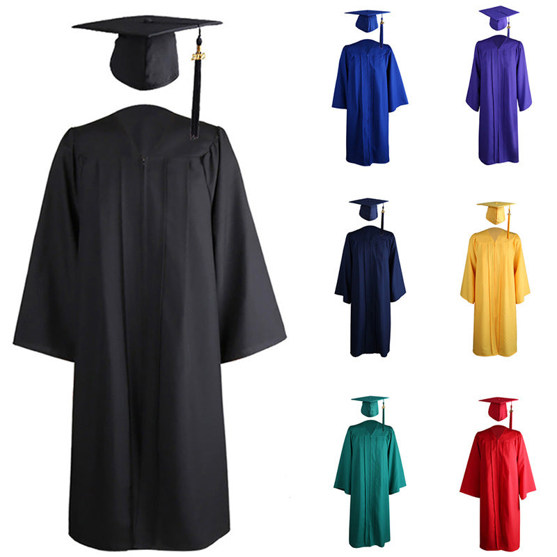 New Woven Bachelor's Clothing Adult Graduation Clothing University Degree Clothing Set Graduation Robe Academic Clothing