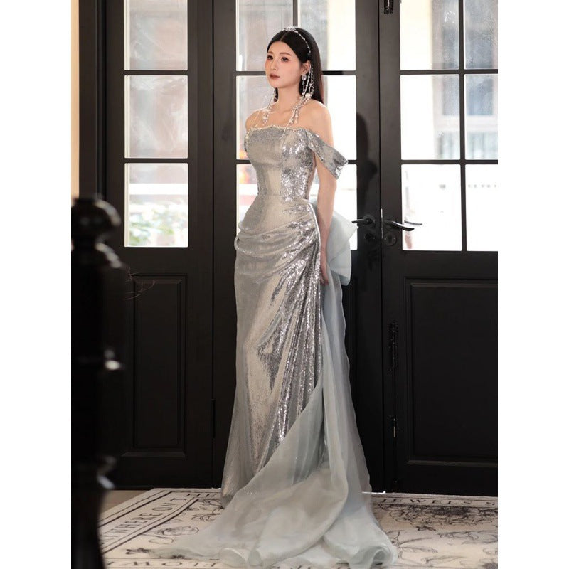 Viral One-Shoulder Sequin Dress - Luxe Bodycon for Prom/Gala, Stunning Figure-Flattering Cocktail Party