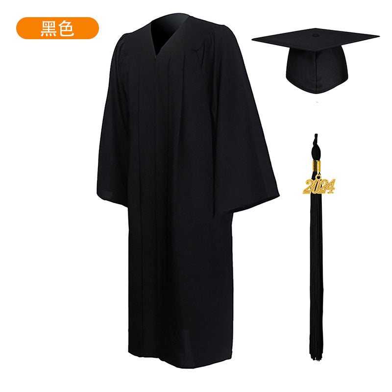 New Woven Bachelor's Clothing Adult Graduation Clothing University Degree Clothing Set Graduation Robe Academic Clothing