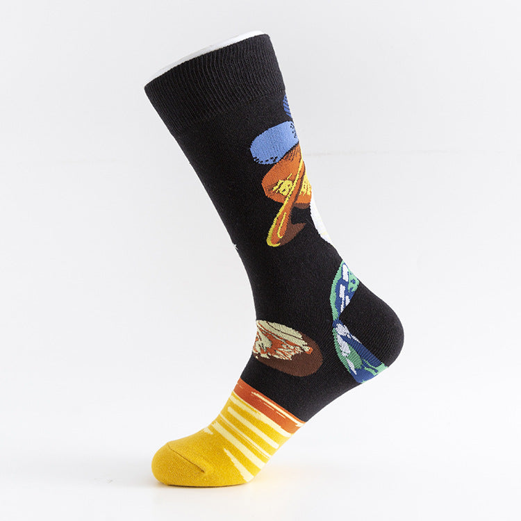 Men's Socks Large Size Stockings Large Cotton Socks Large Medium Tube Sports Socks-5prs
