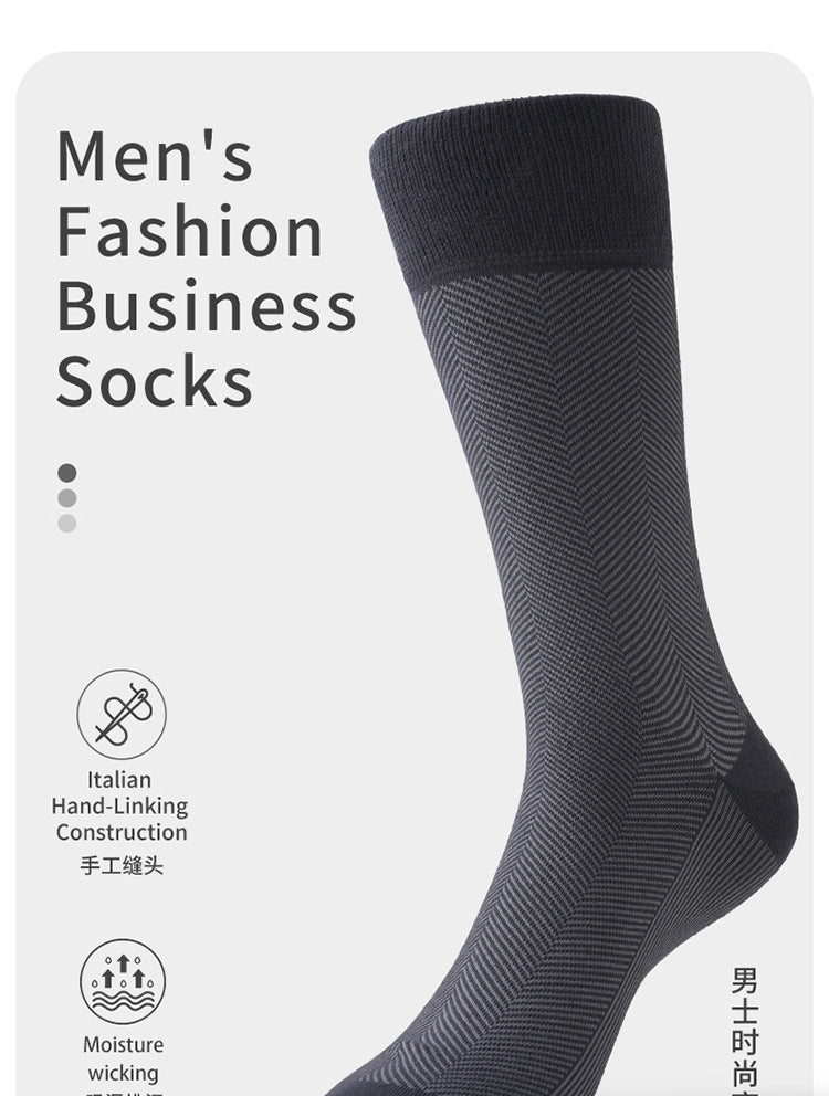 Men's Business Socks Amazon Stockings Mid-tube High-end Business Casual Cotton Socks