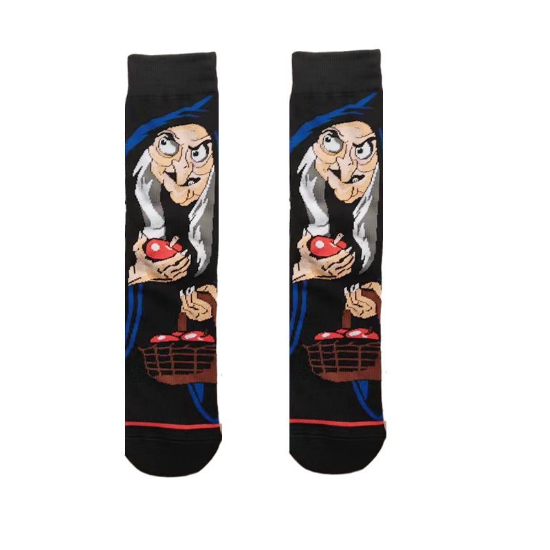 Men's Wholesale Four Seasons Animation Medium Tube Large Trendy Socks Men's Women's Creative Socks-5PRS