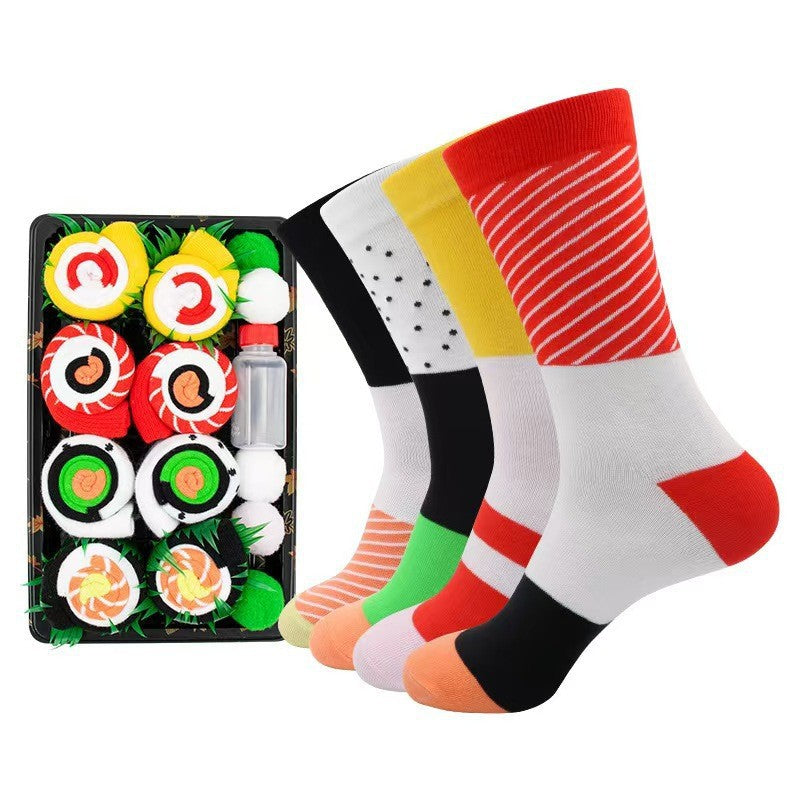 Hamburger Flower Socks Box Easter Stockings Prank Christmas Stockings Gift Teen Socks
