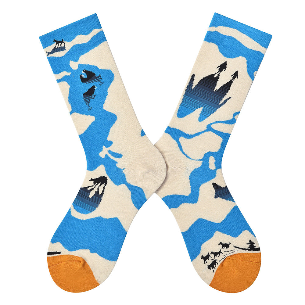 Designer Brand Mid-leg Socks Are Versatile Women's Cotton Outer Wear Trendy Socks
