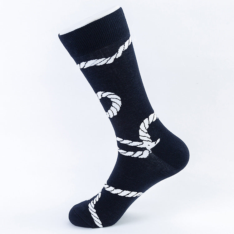 Men's Socks Large Size Stockings Large Cotton Socks Large Medium Tube Sports Socks-5prs