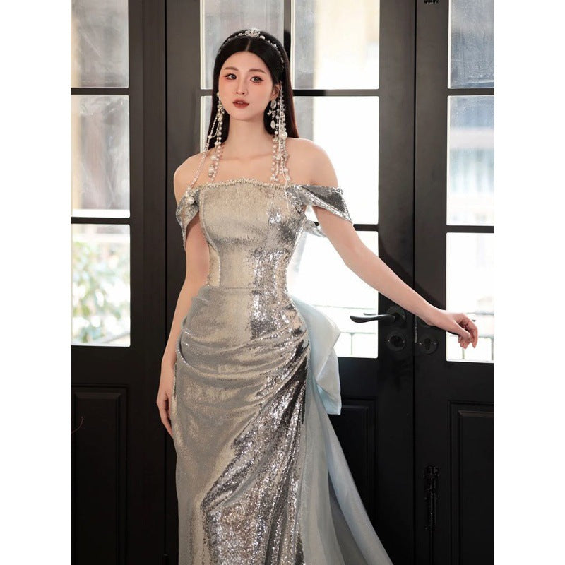 Viral One-Shoulder Sequin Dress - Luxe Bodycon for Prom/Gala, Stunning Figure-Flattering Cocktail Party