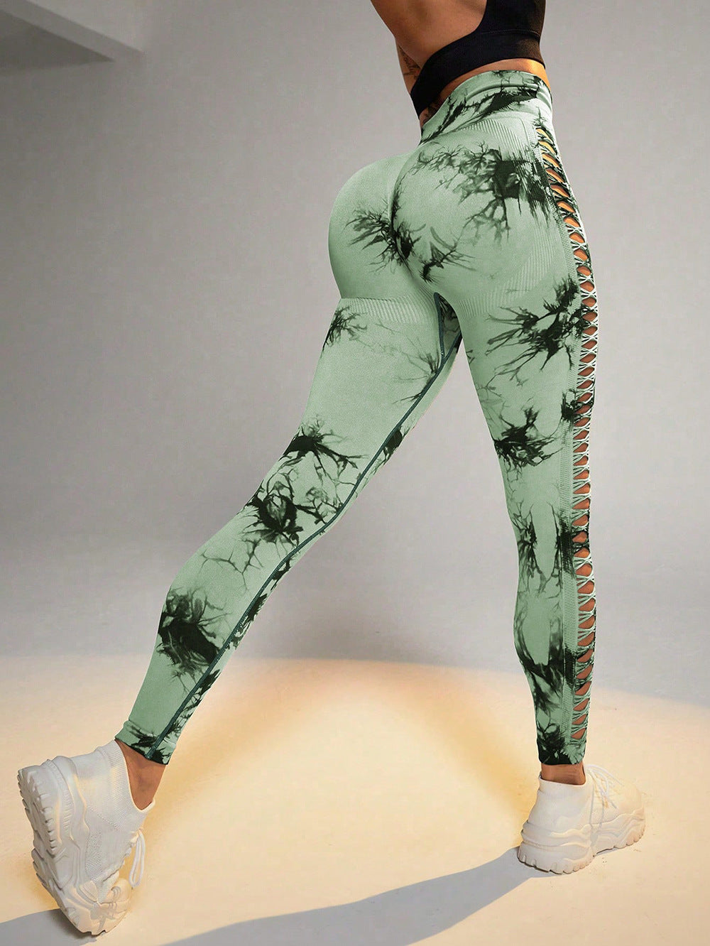 Statement Tie-Dye Yoga Leggings｜High-Waist Hip Lift Sports Pants｜Quick-Drying Cool Max Fabric｜Sustainable Gym to Street Activewear