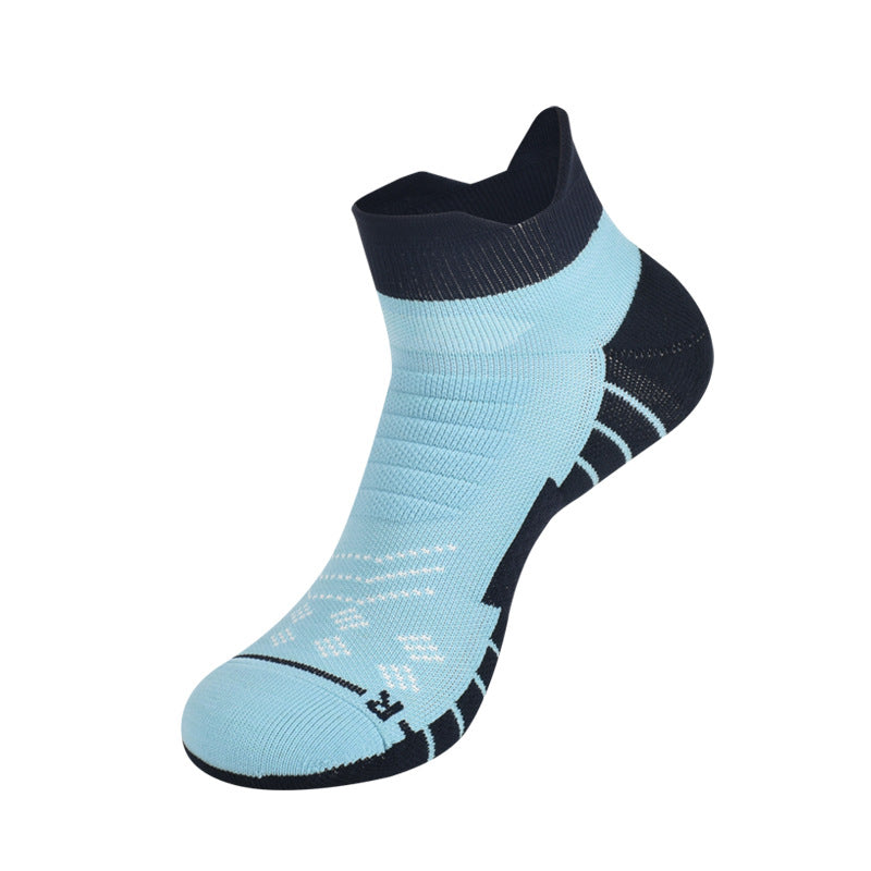 Socks Men's Summer COOLMAX Running Socks Antibacterial Sweat-absorbing Non-slip Breathable Short Tube Pressure Socks Towel Bottom Sports Socks