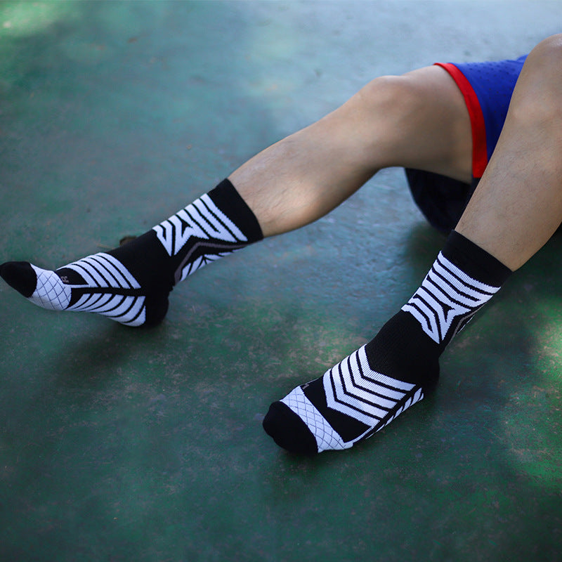 Professional Actual Combat Elite Basketball Socks Men's Long Tube Thickened Towel Bottom Sweat-absorbing Breathable Wear-resistant Sports Socks