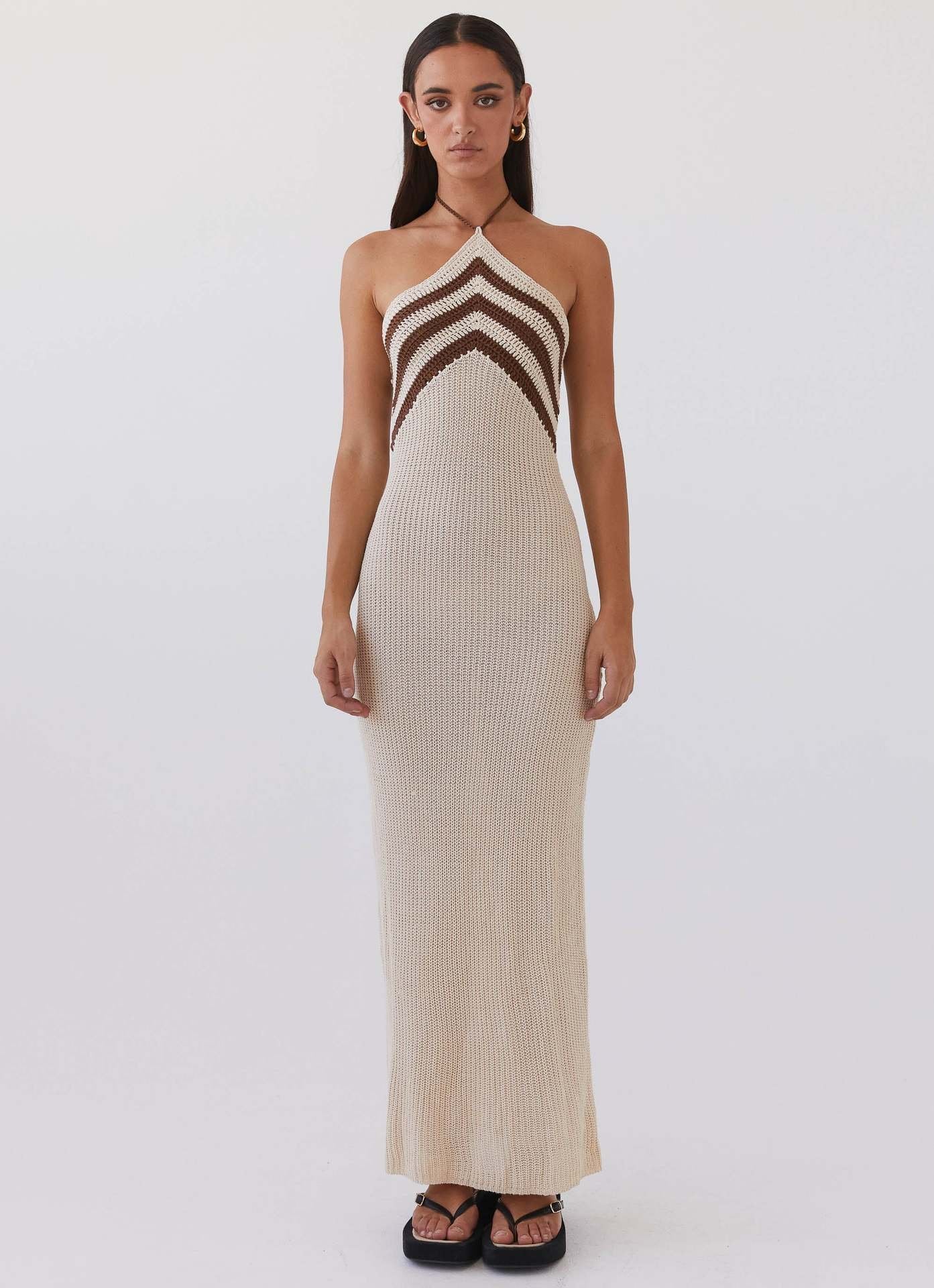 New Women's Clothing Fashionable and Sexy Suspender Backless Striped Color Matching Slim-fitting Hip-wrapped Dress