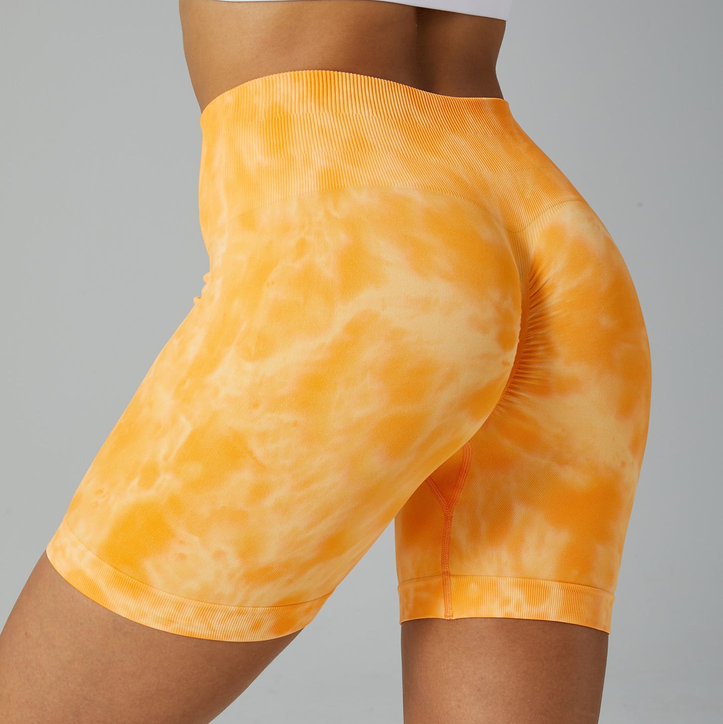 Statement Print Yoga Shorts｜High-Waist Hip Shaper Leggings｜Breathable Cool Max｜Workout & Daily Looks