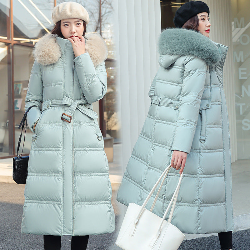 Down Cotton-padded Clothes Women's Winter New Cotton-padded Clothes Long Over The Knee Korean Version Loose Thickened Cotton-padded Jacket Tide