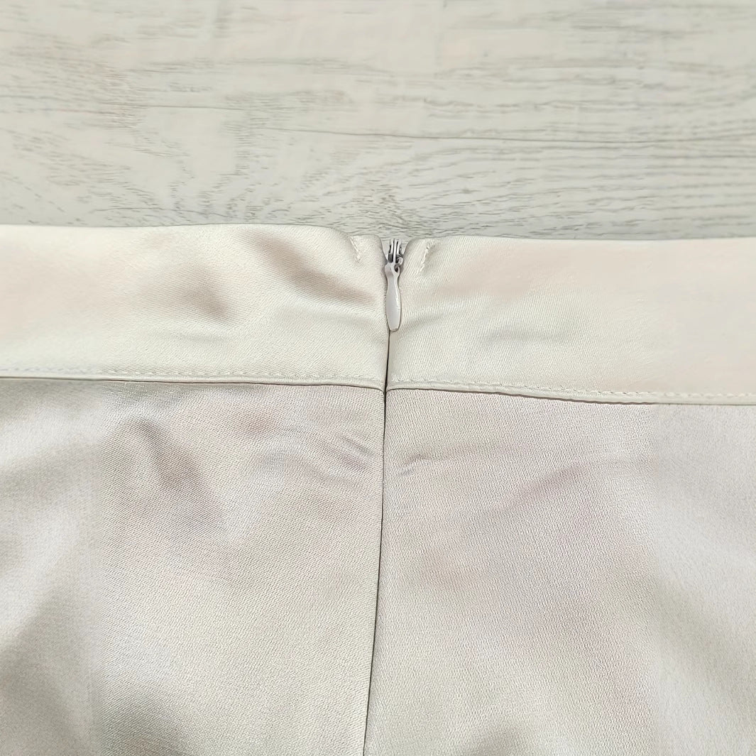 Women’s Contrast-Trim Midi Skirt: All-Season Versatile Work & Weekend Staple