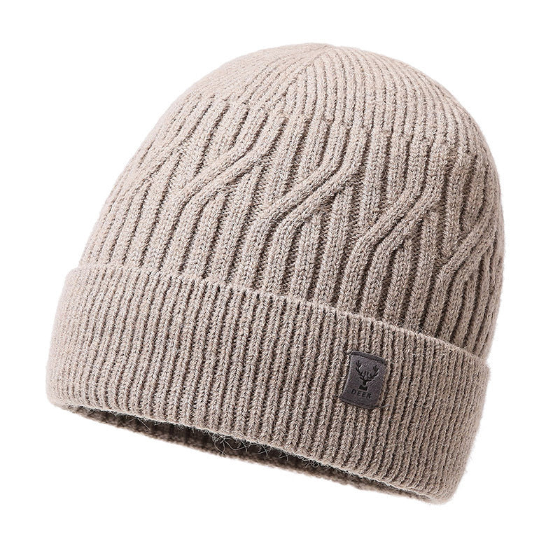 Men's Knitted Hat Winter Travel Warm Pullover Hat Outdoor Sports Youth Solid Color Simple Hat